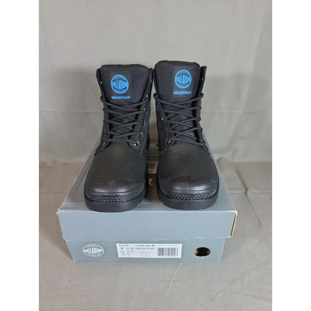Palladium Men Pampa Sport Cuff Wpn Boots‎ Black New Mens Size 4 Womens Size 5.5